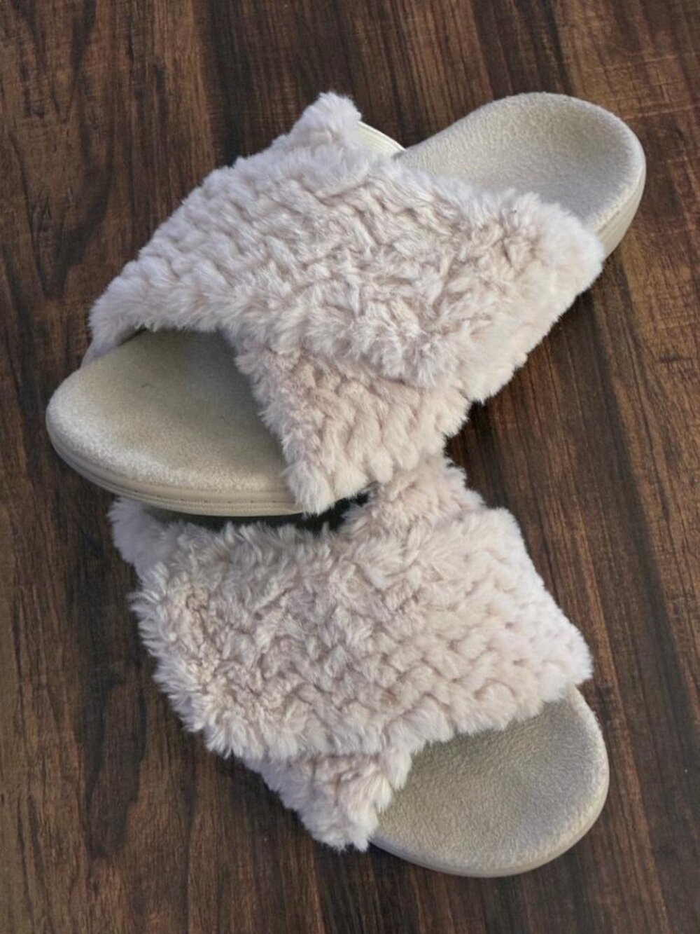 Vionic Relax II Slippers Women's Cream Slip On Round Toe Slide Size 9